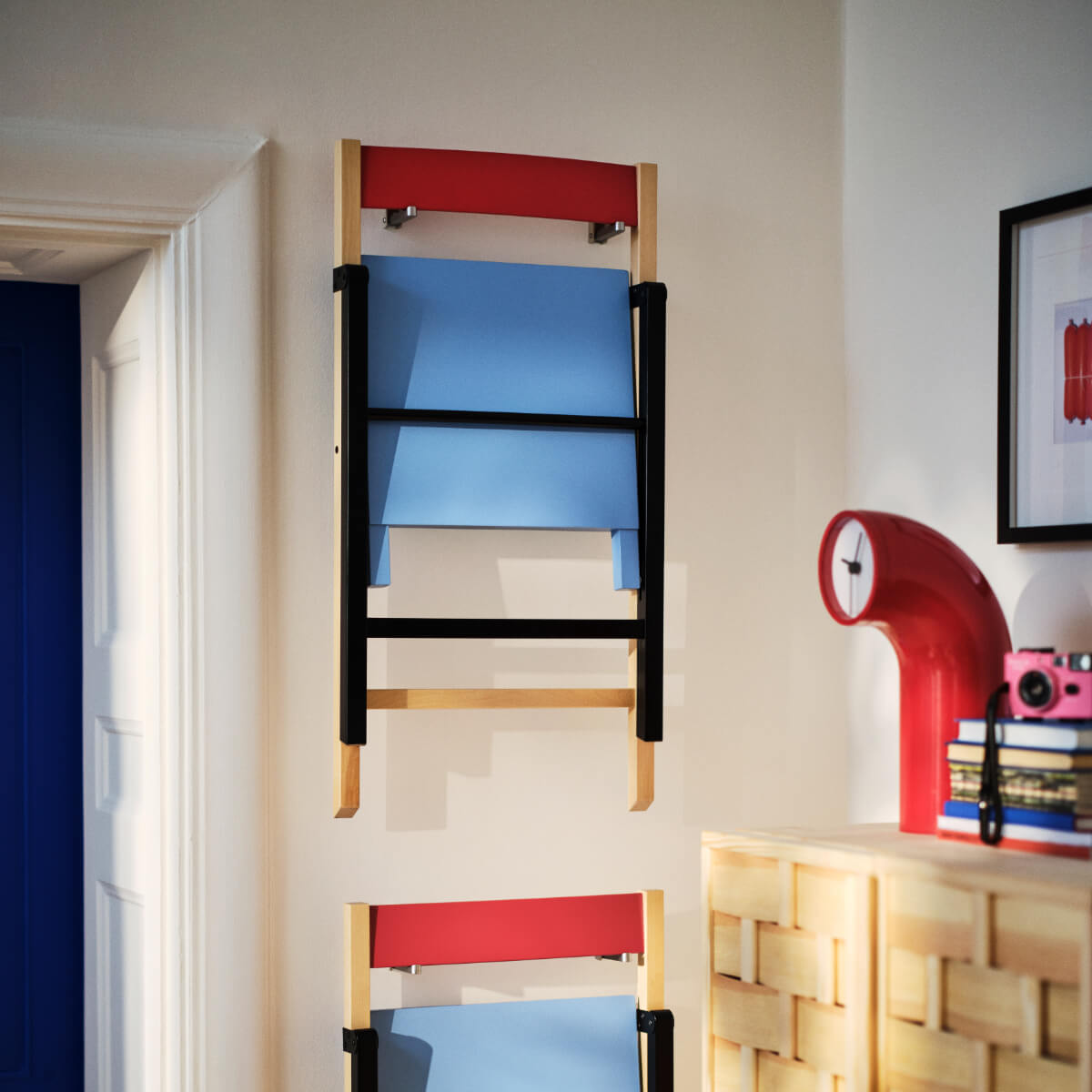 IKEA PS 2026: 44 Products of Playful Functionality (Full Collection) 28 IKEA-PS-2026-folding-chairs-on-wall-nordroom