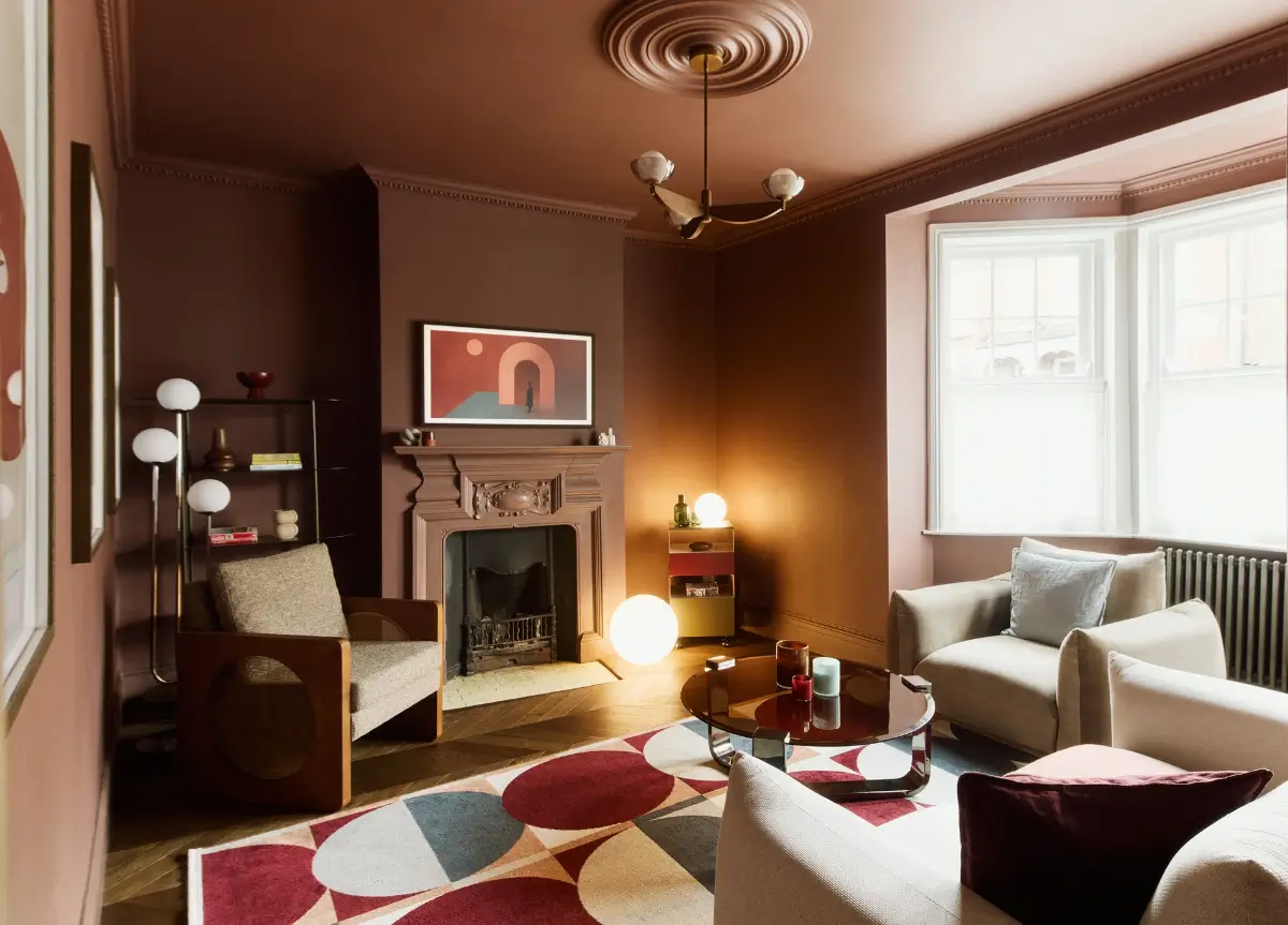 A Grounding Color Palette and Reinstated Period Features in an Edwardian Apartment 1 brown-blue-green-hues-london-apartment