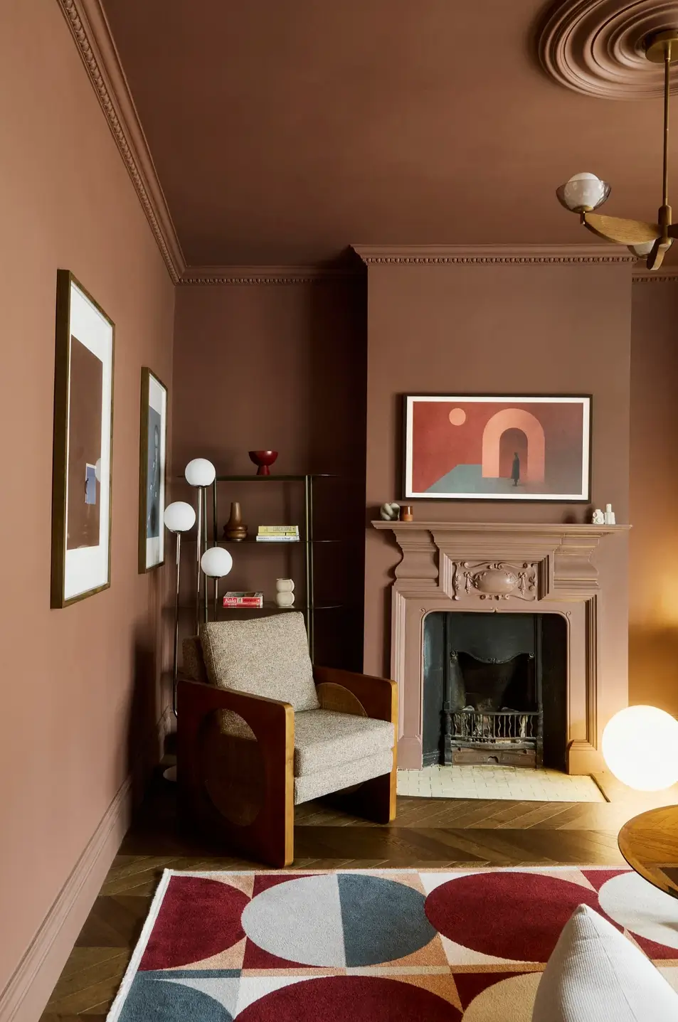 A Grounding Color Palette and Reinstated Period Features in an Edwardian Apartment 2 brown-blue-green-hues-london-apartment