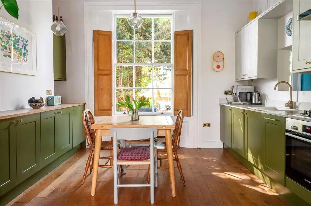 A Pink and Green Living Room in a Charming Victorian Family Home 6 pink-green-living-space-victorian-duplex-london