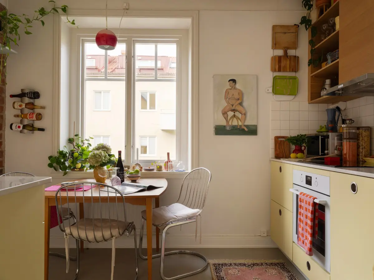 A Small Stockholm Corner Apartment Updated with a Butter-Yellow Kitchen 19 small-corner-apartment-yellow-kitchen-nordroom