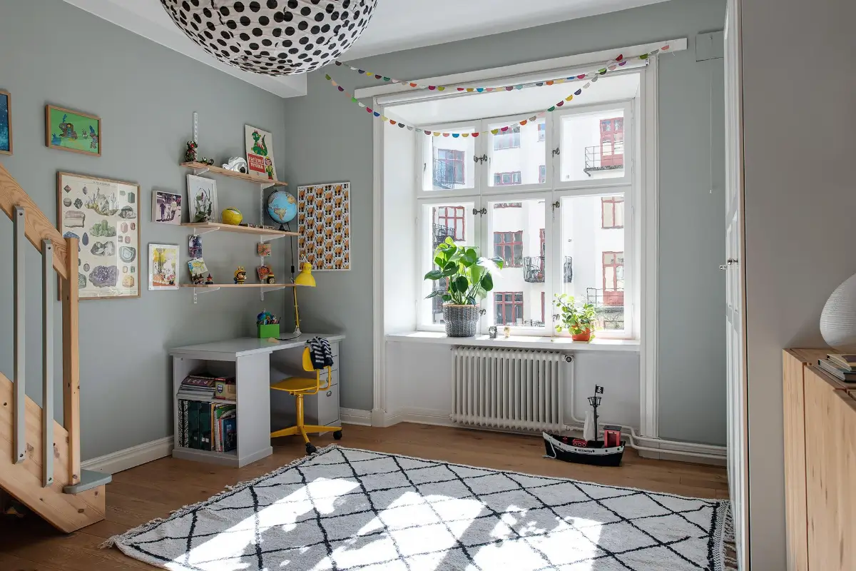 Before & After: A Warm Color Palette and Built-In Bookshelves for a Swedish Home 33 before-and-after-warm-cohesive-color-palette-renovated-turn-of-the-century-apartment-nordroom
