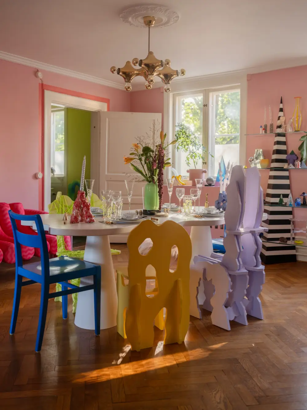 Colorful and Playful Interiors in a Unique Swedish Villa Apartment 14 bold-colors-artsy-furniture-apartment-early-20th-century-manor-house-sweden-nordroom