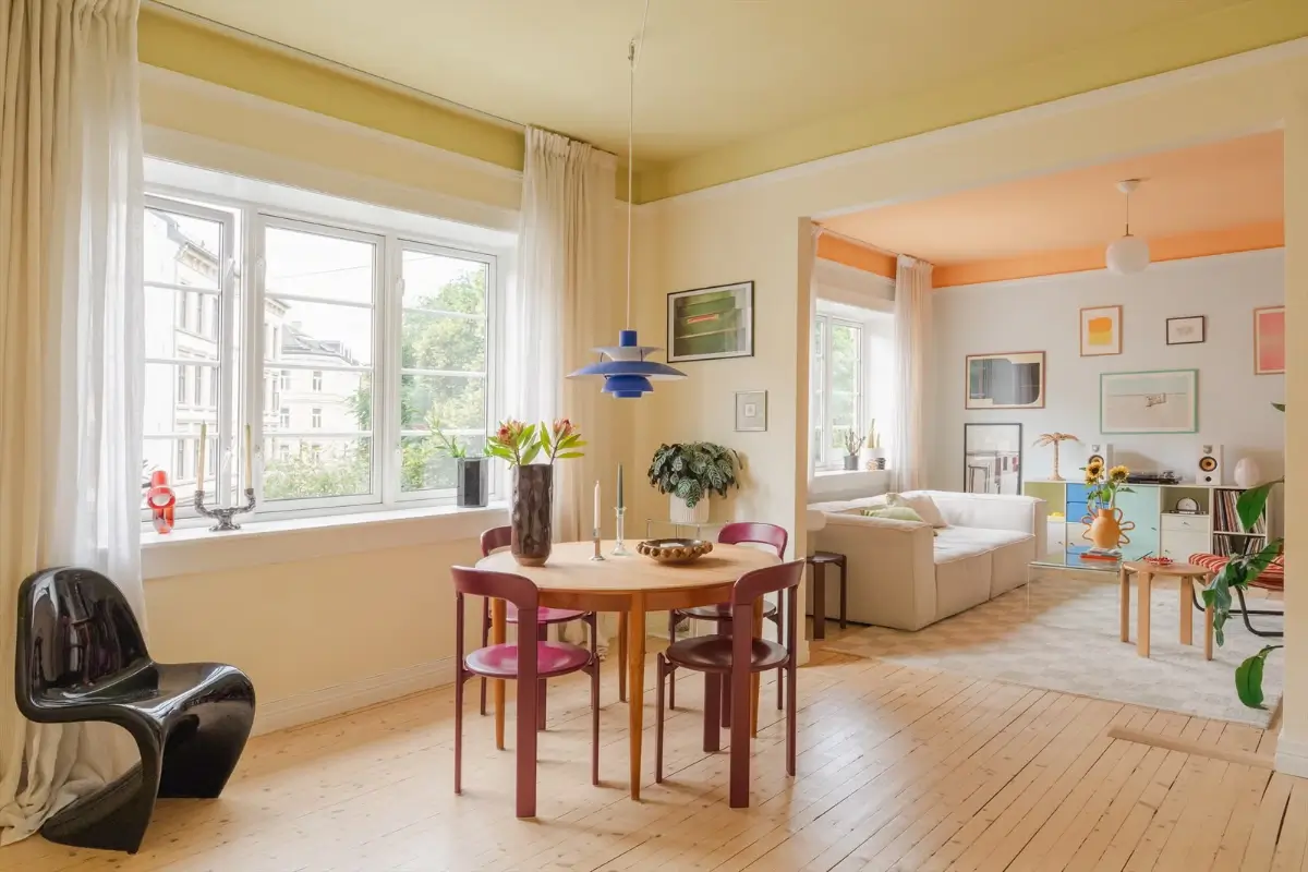 Painted Ceilings and 1930s Elements in a Colorful Oslo Apartment 9 colorful-1930s-apartment-oslo