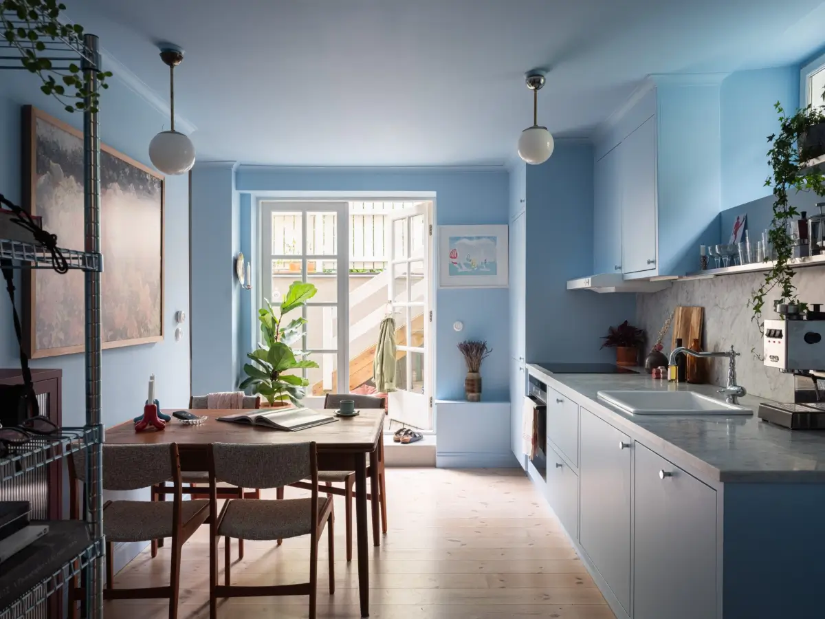Before & After: A Colorful Update for a Small Basement Apartment 1 colorful-update-small-basement-apartment-stockholm-nordroom